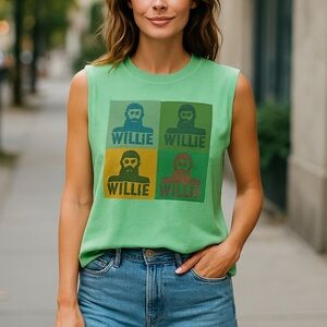 People of Leisure Willie Nelson muscle tank